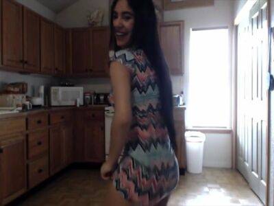 Brunette Dancing In Tight Skirt - hclips