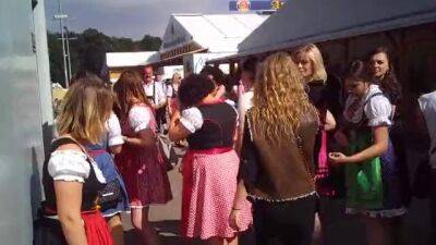 Oktoberfest toilet queue - sunporno.com