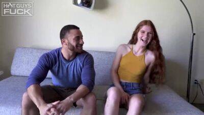 SUPER Popular Hairy Hunk Makes Hot Red Head BABE Cream On His Big Black Cock - xxxfiles.com