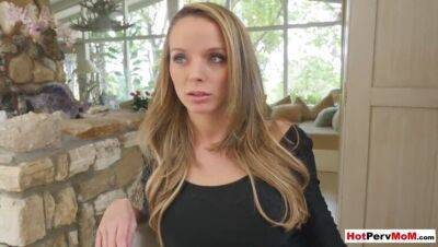 Blonde MILF stepmom Jane Doux moaning on cock when hubby is away - veryfreeporn.com