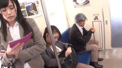 Japanese group sex porn in public subway - big natural tits - sunporno.com - Japan