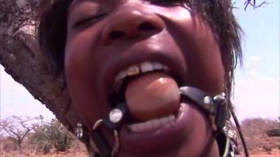 Black BDSM Slut Outdoor Rough Interracial Spitroast Domination - hotmovs.com