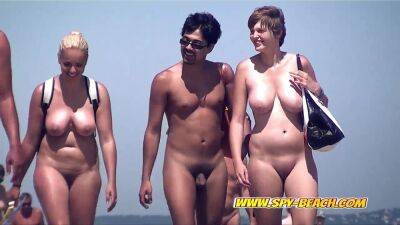 Voyeur Nudist Beach Couple Walking - hclips