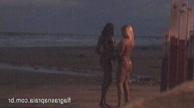 My wife's first time with another woman on the beach - sunporno.com - Brazil