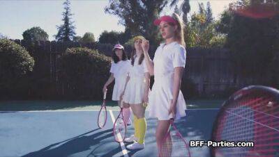 Tennis coach fucks three besties after training - veryfreeporn.com