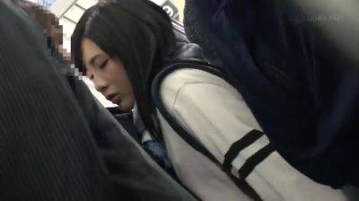 超密着電車内で超美人JK触り放題 真面目な女子高生をストーカー尾行 JKパンチラ盗撮痴漢レイプ 勃起超変態マゾsemen sperma creampie highschool girl sex treated doll - txxx.com - Japan