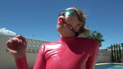 Ukcutegirl Ball Gagged Drooling Over Latex Dress P - hclips