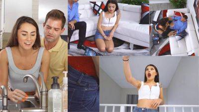 Ryan Driller - Vanna Bardot - Stepmom Vanna Bardot Layed Down & Eats Stepdaughter's Pussy While Stepdad Watches - sexu.com - Spain